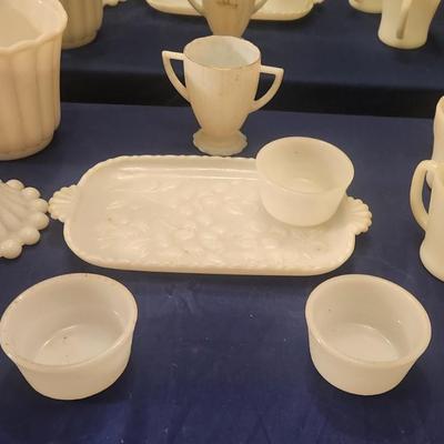 Assorted Milk glass - 9