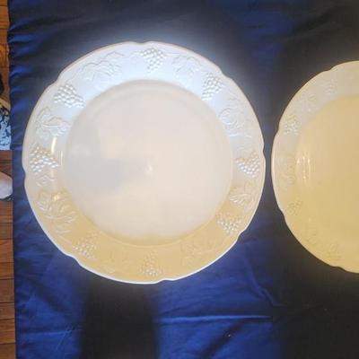 Milk glass serving plates - 2