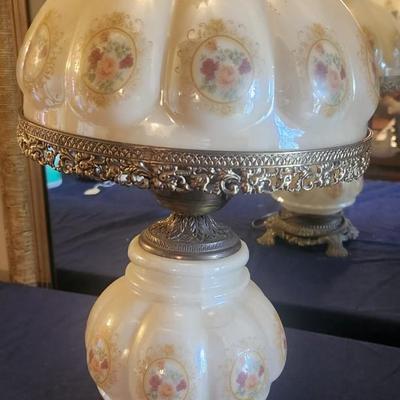 Vintage glass Victorian Lamp