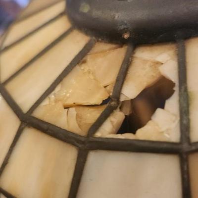 Vintage stain glass lamp - damaged