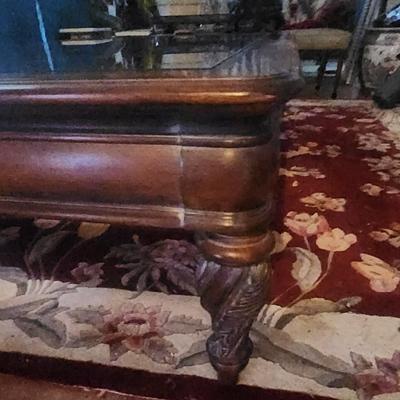 Glass top coffee table - great shape