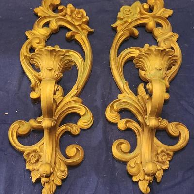 set of wall gold candles - 2