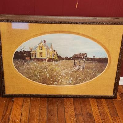 Yellow farmhouse picture