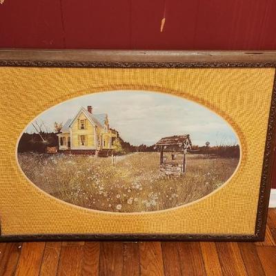 Yellow farmhouse picture