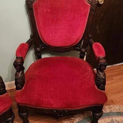 Antique King and Queen chairs