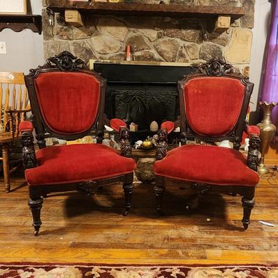 Antique King and Queen chairs