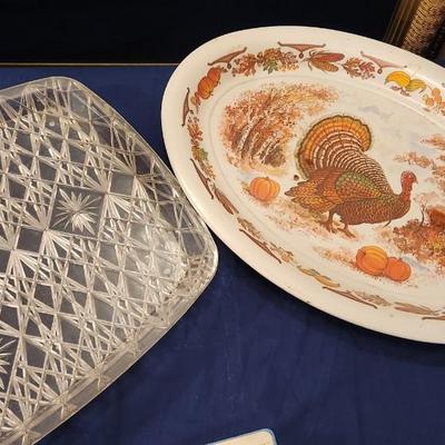 Large plastic serving trays - 2