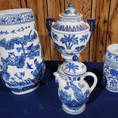 Porcelain blue watering can - 4