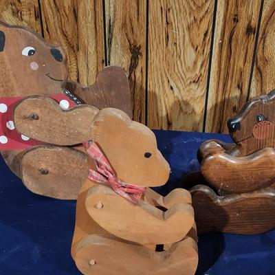 3 little bears wooden