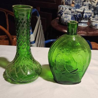 Green glass Vases - 2