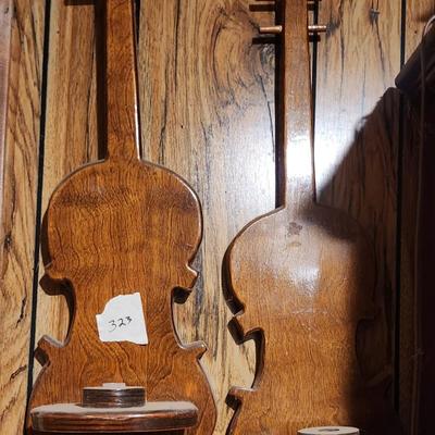 Violin wall candles