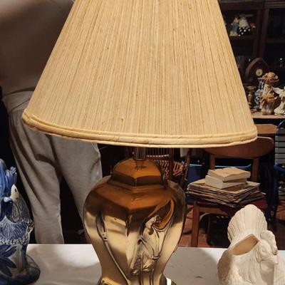 Gold painted lamp