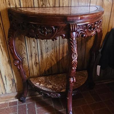 Small pink marble tables
