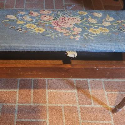 Embroidered piano bench