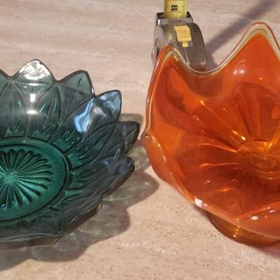 Glass dÃ©cor orange and blue - 2