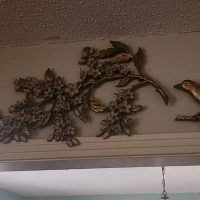 Bronze bird wall art