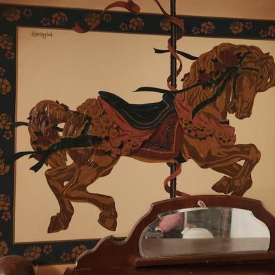 Carousel horse paint on canvas