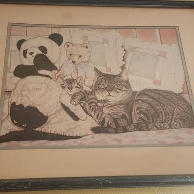 Cats w/panda picture