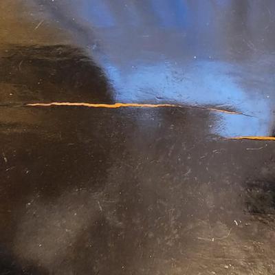 Large black flat top trunk