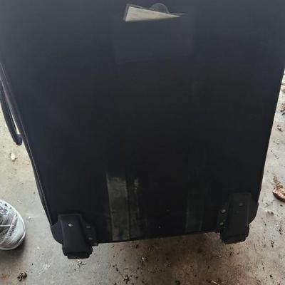 Blk canvas suitcase