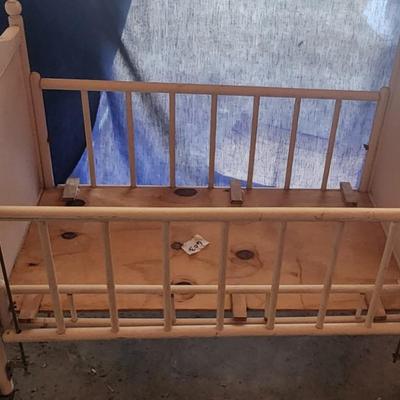 Antique baby doll crib