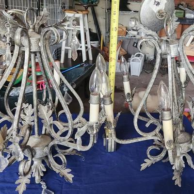 Set of grey/silver chandeliers
