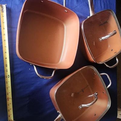 Copper colored cook pots - 3