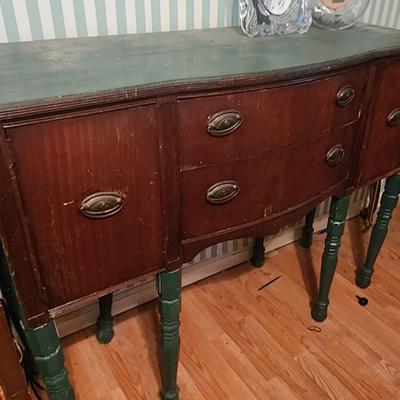 Credenza green wood