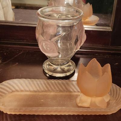 pink glass set