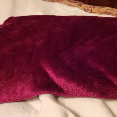 Red throw blanket