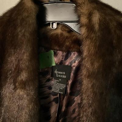 Full length faux brown fur medium