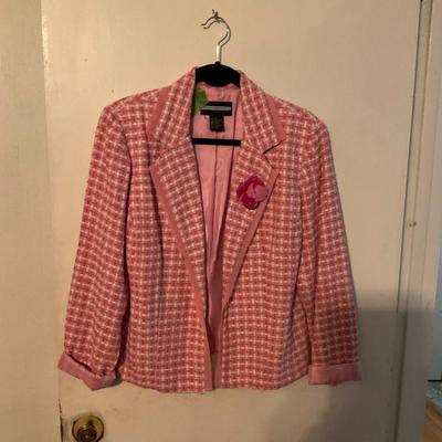 Pink gingham blazer size 12