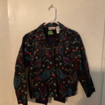 Blue floral blazer petite/lg