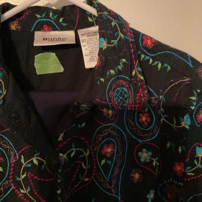 Blue floral blazer petite/lg