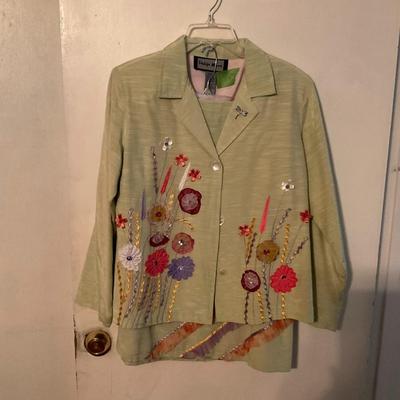 Indigo Moon lime skirt suit size med