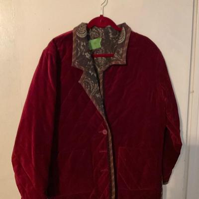 red velvet jacket