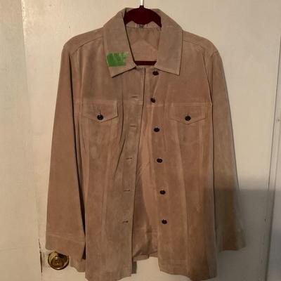 camel suede jacket size 14