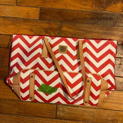 Dooney and Bourke red and white purse