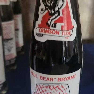 Set of 21 Bear Bryant coke bottles