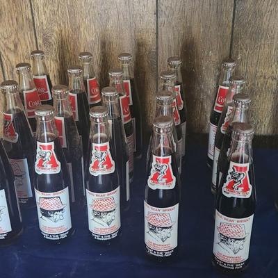 Set of 21 Bear Bryant coke bottles