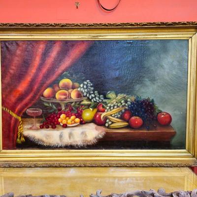 Large Framed Still Life, Oil on Canvas