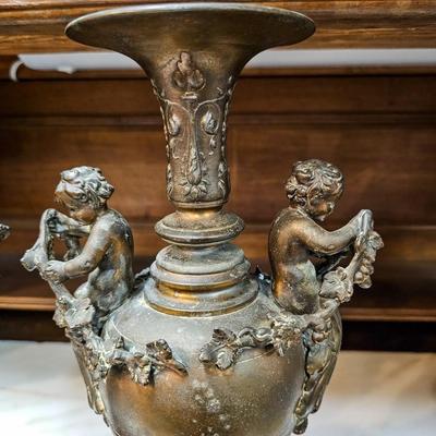 Pair of Urns with Cherubs