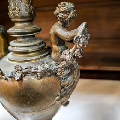 Pair of Urns with Cherubs
