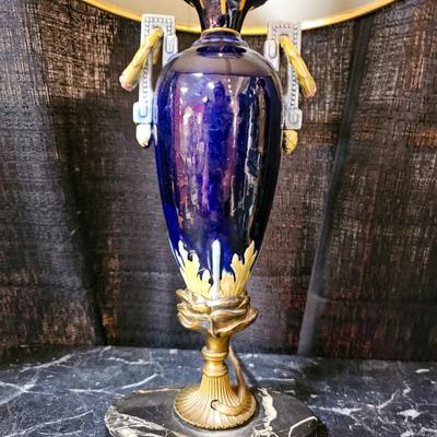 Austrian Majolica Boudoire Lamp