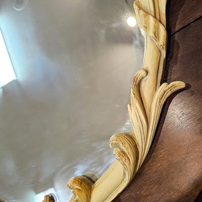 Carved Wood Foliate Mirror