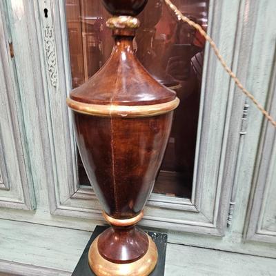 Pair of Mahogany Lamps