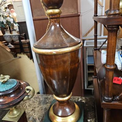 Pair of Mahogany Lamps