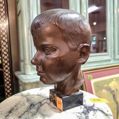 Bronze Head signed Morgan