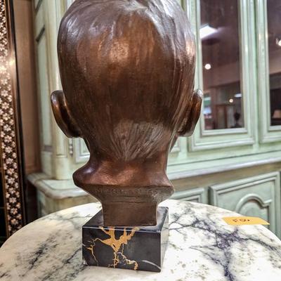 Bronze Head signed Morgan