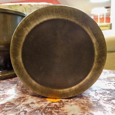 Pair Antique Bronze Censers